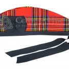 Glengarry Kilt Hat Scottish Royal Stewart Tartan Military Piper Hat Tartan Cap Custom Size