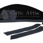 Glengarry Kilt Hat Scottish Solid Black Tartan Military Piper Hat Tartan Cap Custom Size