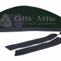 Glengarry Kilt Hat Scottish Solid Green Tartan Military Piper Hat Tartan Cap Custom Size