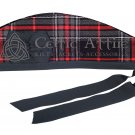 Glengarry Kilt Hat Scottish Spirit of Highlander Tartan Military Piper Hat Tartan Cap Custom Size