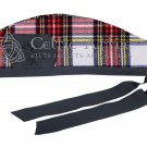Glengarry Kilt Hat Scottish Stewart Dress Tartan Military Piper Hat Tartan Cap Custom Size