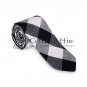 White Black Tartan Tie - Scottish Kilt Tie Traditional tartan Kilt Neck Tie for men