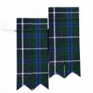 Blue Douglas Tartan Flashes - Kilt Flashings - Scottish Socks Flashers