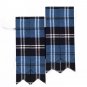 Ramsey Blue Hunting Tartan Flashes - Kilt Flashings - Scottish Socks Flashers