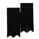 Solid Black Tartan Flashes - Kilt Flashings - Scottish Socks Flashers