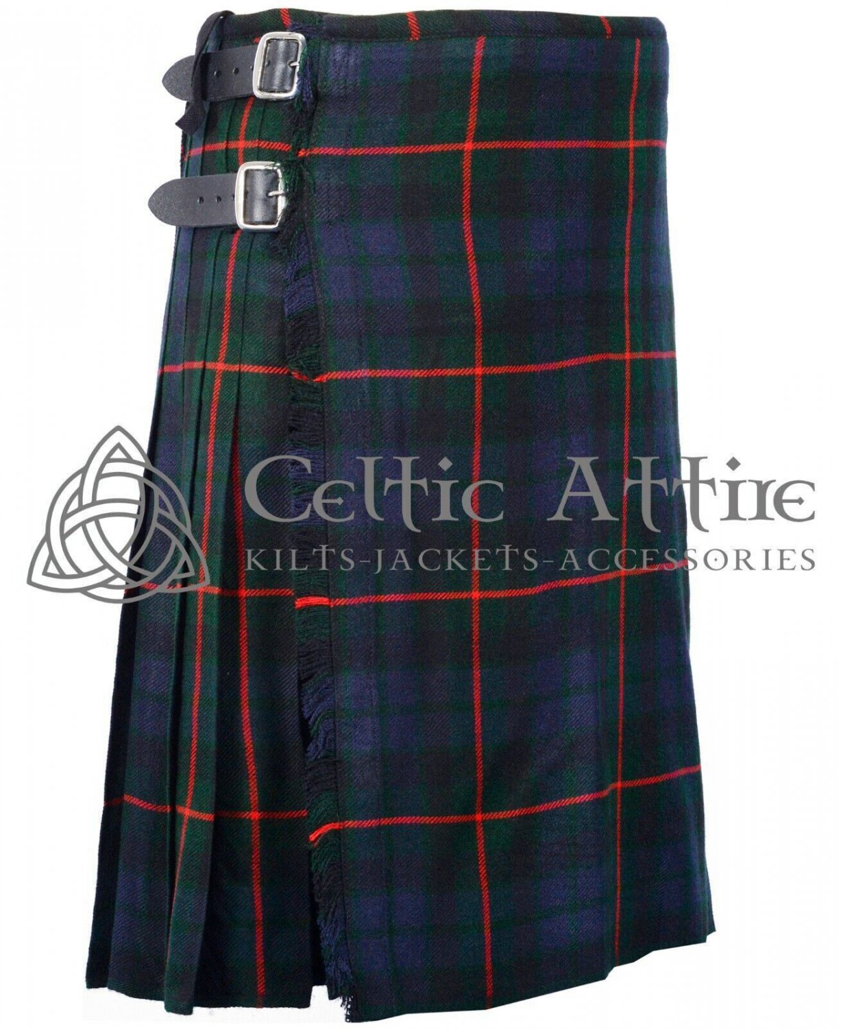 Traditional Gunn Tartan 8 Yard Kilt 16 Oz Handmade Kilt for men - 50 Plus Color