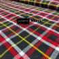 Black DCD Scottish Tartan Fabric Running Yards 16 Oz Acrylic