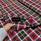 Black DCD Scottish Tartan Fabric Running Yards 16 Oz Acrylic