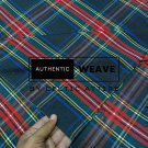 Black-Stewart Poly Viscose Scottish Tartan Fabric Running Yards 16 Oz Acrylic