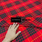 Cameron Red Scottish Tartan Fabric Running Yards 16 Oz Acrylic