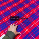 Hamilton Red Modern Scottish Tartan Fabric Running Yards 16 Oz Acrylic