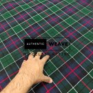 Leslie Green Modern Scottish Tartan Fabric Running Yards 16 Oz Acrylic
