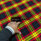 MacMillan Black Modern Scottish Tartan Fabric Running Yards 16 Oz Acrylic