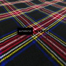 Stewart Black Scottish Tartan Fabric Running Yards 16 Oz Acrylic