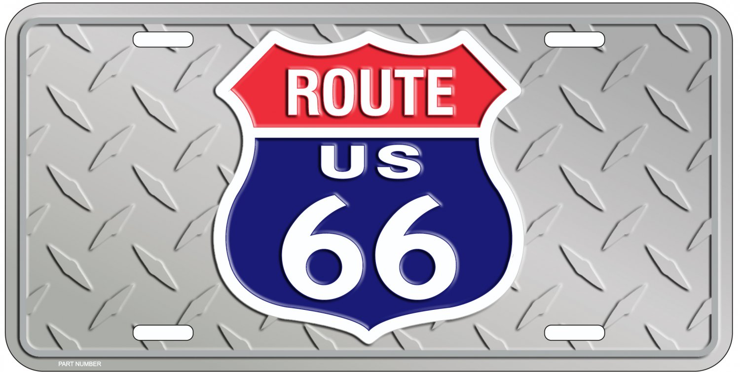 Route 66 Diamond License Plate