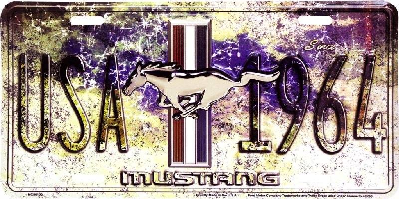 Ford Mustang USA 1964 License Plate
