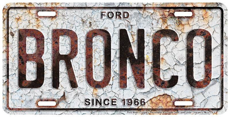 Ford Bronco Embossed License Plate