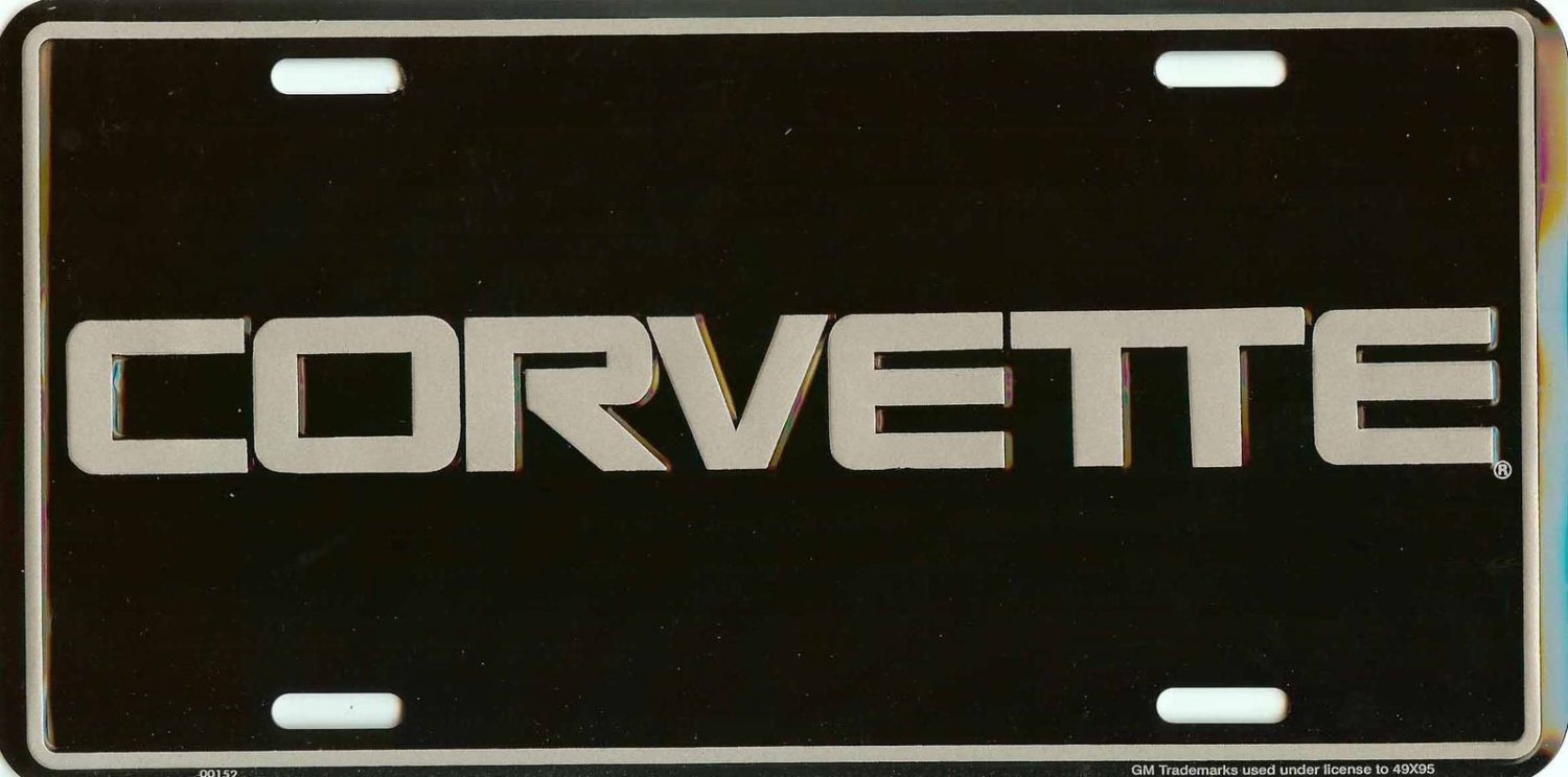 Chevrolet Corvette Embossed License Plate