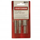 Craftsman 3 Piece Socket Adapter Set for 1/4 Inch Collet Impact Drivers & Drills