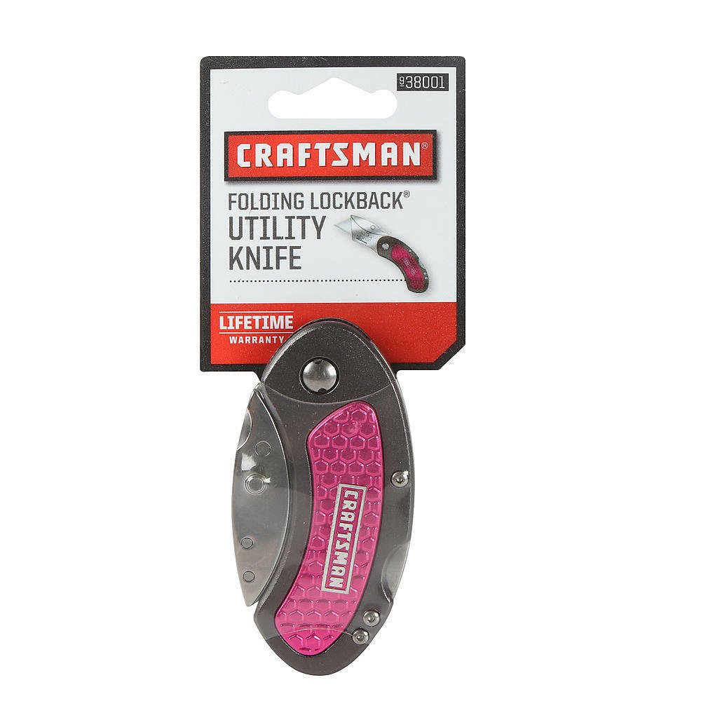 Craftsman Mini Folding Lockback Utility Knife (8 Colors Available)