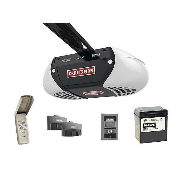 Craftsman 3/4 HP Belt Drive Garage Door Opener with DieHard Battery Backup