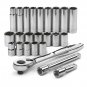 Craftsman 24 Piece Metric 1/2 Inch Drive Socket Set w/ 84 Tooth Ratchet