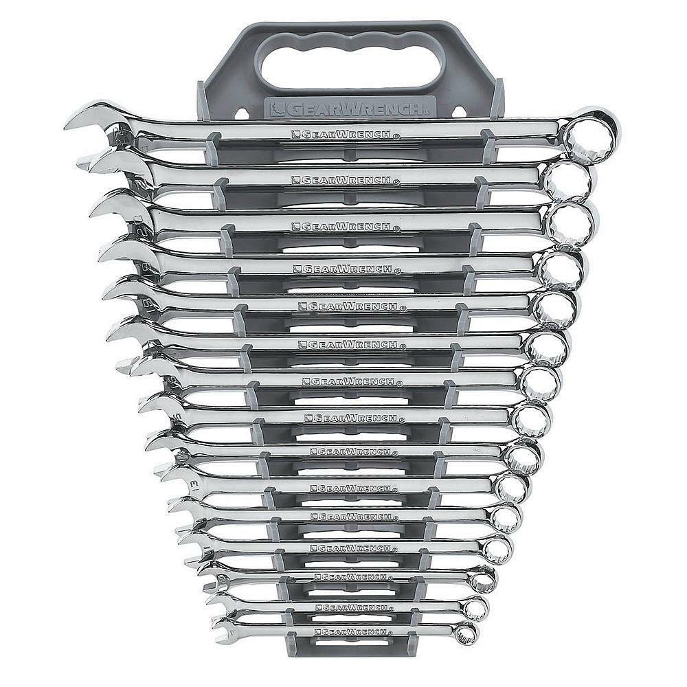 GearWrench 15 Piece Metric Long Pattern Combination Wrench Set 8 - 22mm