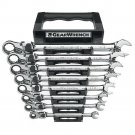 GearWrench 8 Piece Extra Long Flex SAE (Inch) Combination Ratcheting Wrench Set