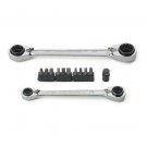 GearWrench QuadBox Standard (SAE) Reversible Double Box Ratcheting Wrench Set