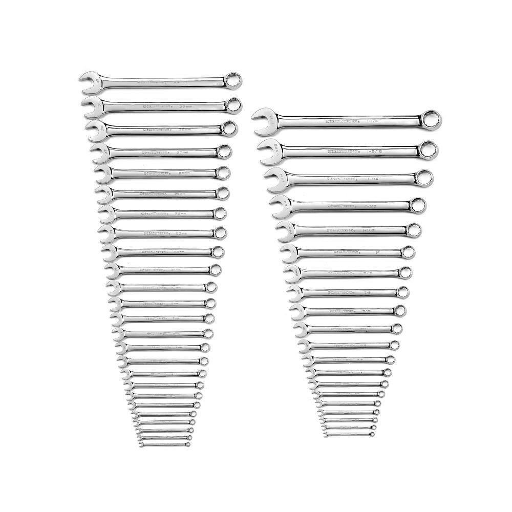 GearWrench 44 Piece Long Pattern SAE & Metric Combination Wrench Set