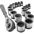Craftsman 19 Piece 3/8 Inch Drive Universal Socket and Ratchet Set