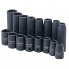Craftsman Evolv 16 Piece Metric 1/2 Inch Drive Standard/Deep Impact Socket Set