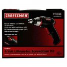 Craftsman 4 Volt Lithium-Ion Rechargeable Screwdriver with Carrying Case