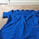 Cherokee Womens Work Uniform Scrub Top Shirt Blue Clothes