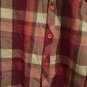 Faded Glory Women's Casual Button Down Plaid Shirt Top Clothes