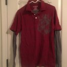 Red Camel Boy's Long Sleeve 2-In-1 Attached Top Sz XL MultiColor Shirt