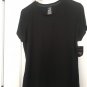 DANSKIN NOW Womens CORE POLY Active TEE Sz L 12-14 Tee Shirt Top Black NWT