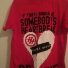 Optima Adult Hunter Hayes Tee Shirt Valentines Top Sz M MultiColor