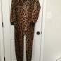 Footed Adult Footed Hooded Jumper Sz S Leopard Print Clothes