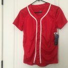 ADAMS Youth Kids Athletic Short Sleeve BaseBall Shirt Sz Youth M Red & White Clo ADAMS Youth Kids Athletic Short Sleeve BaseBall Shirt Sz Youth M Red & White Clo