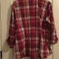 Faded Glory Women's Casual Button Down Plaid Shirt Top