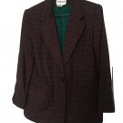 Rafael Women's Lined Wool Plaid Suit Jacket/Blazer One-Piece Sz 8 MultiColor