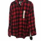 St John's Bay Men's Button Down Checkered Long Sleeve Shirt Sz XL Red/Black