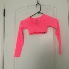 Champion Girls Long Sleeve ActiveWear Fitted Bra Top Sz XS 4-5 Pink Shirt
