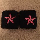 Star Embroidered Symbol Athletic Adult Wrist SweatBands MultiColor Fitness