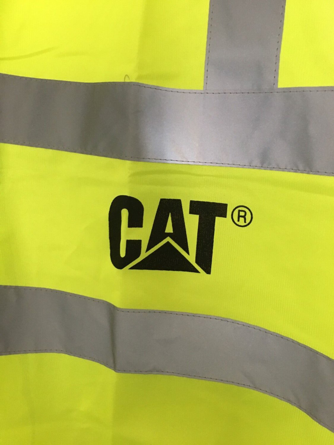 Caterpillar Mens High Visibility Work Safety Vest Yellow Sz XXL
