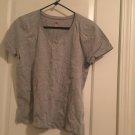 Hanes Women's Short Sleeve Shirt Top Sz M Gray