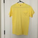 Hanes Tagless Men's Short Sleeve T-Shirt  Sz S Yellow Shirt