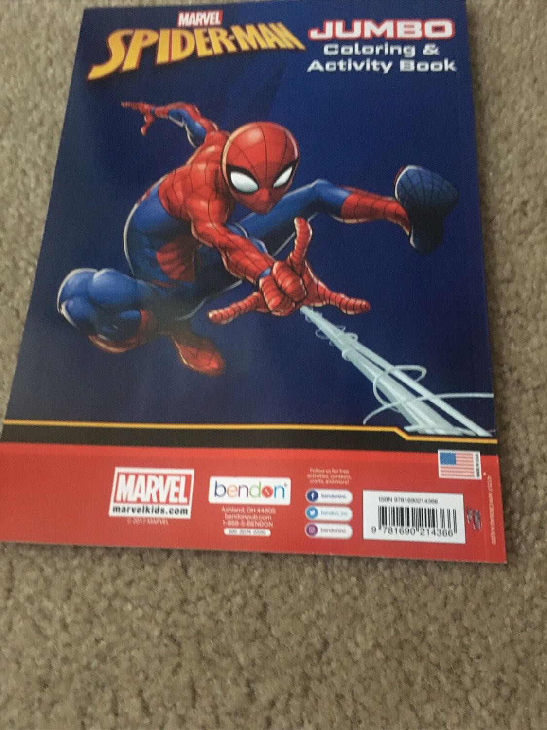 Marvel Spider-Man Jumbo Coloring & Activity Book By Bendon 2017
