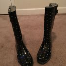 Merona Women's Rubber Rain Slip On Boots Sz 9 MultiColor Shoes